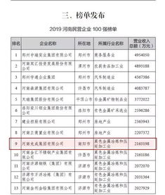 喜訊 龍成集團(tuán)榮登2019河南民營(yíng)企業(yè)100強(qiáng)第9位